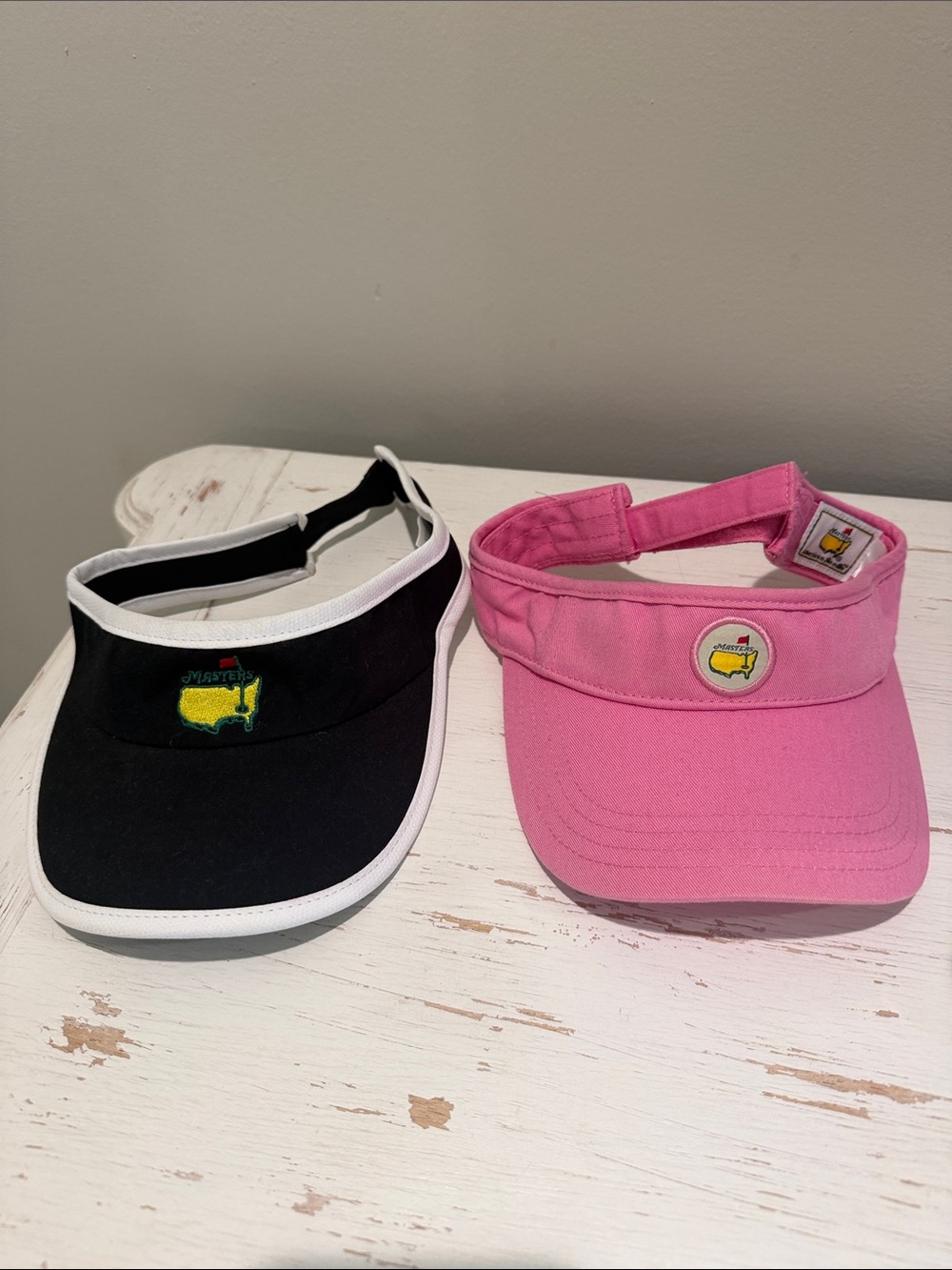 Masters Black and Pink Golf Visor Pair